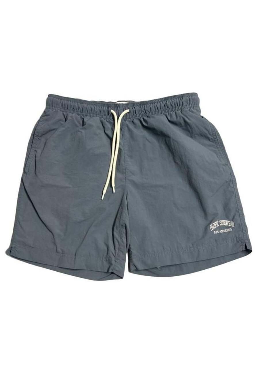 PacSun Collegiate 6.5" Swim Trunks Size M Blue Nylon